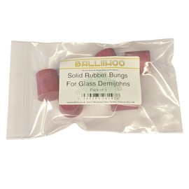 BALLIIHOO Pack of 5 x Solid Rubber Bungs to Fit Standard 1 Gallon Demijohn