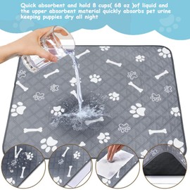 BLAZDEVE Washable Reusable Puppy Pads, Eco Puppy Training Pads, Super Absorbent Leak-Proof Incontinence Pet Pee Pad with Anti-Slip Bottom for Indoor, Cat Dog Pee Pads for Home, Car, Travel