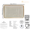 Grigio Perla Rectangular Platter Serving Plate 20 x 13 cm