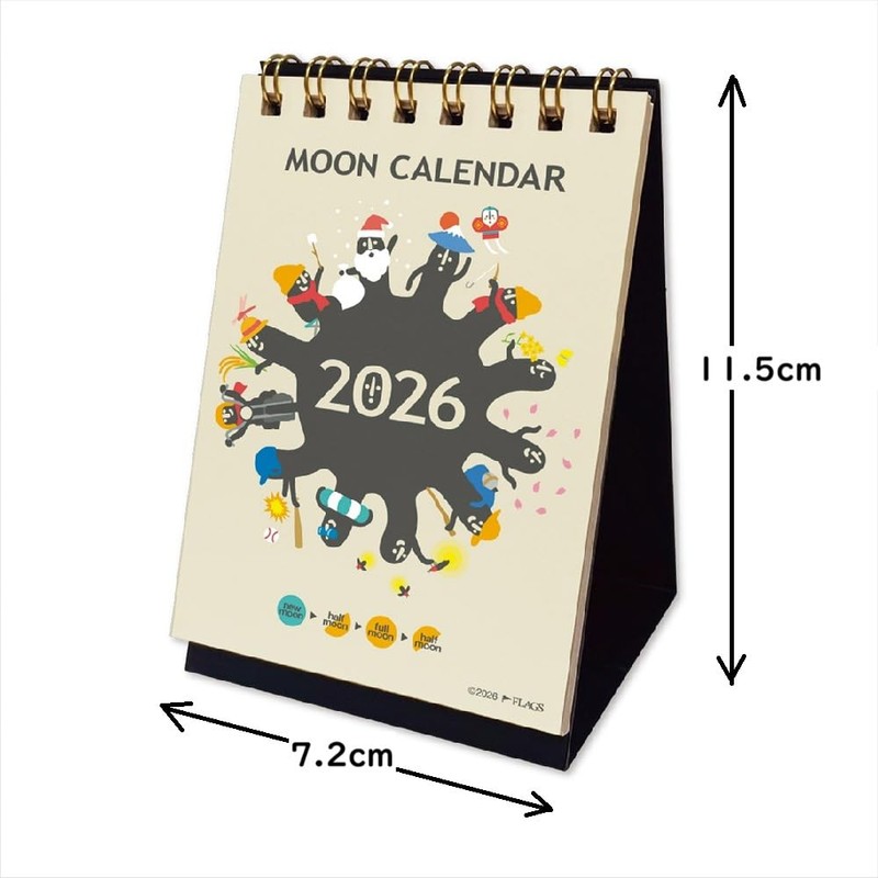 Moon Graphics CD202601 2026 Moon Calendar, Tabletop SS Four Seasons