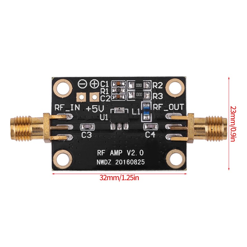 Wideband 0.01-4GHZ 21DB for HAM Radio RTL SDR LNA Low