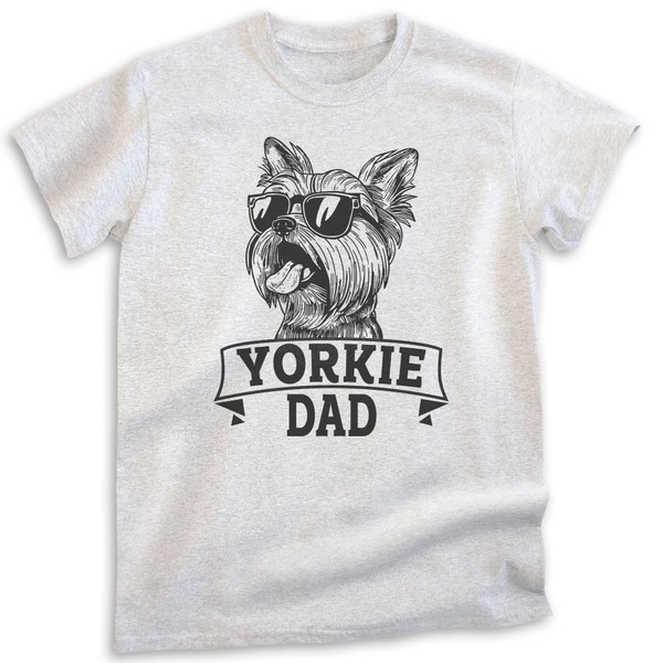 EVERTREE CLOTHING Yorkie Dad T-Shirt, Unisex Men's Shirt, Yorkshire Terrier,