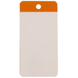 Brady 102021 5" Height x 2 1/2" Width, Polyester, Orange Self-Laminating Blank Tags (25 Tags)