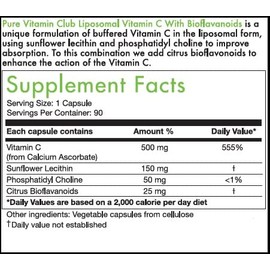Pure Vitamin Club Liposomal Vitamin C with Bioflavonoids