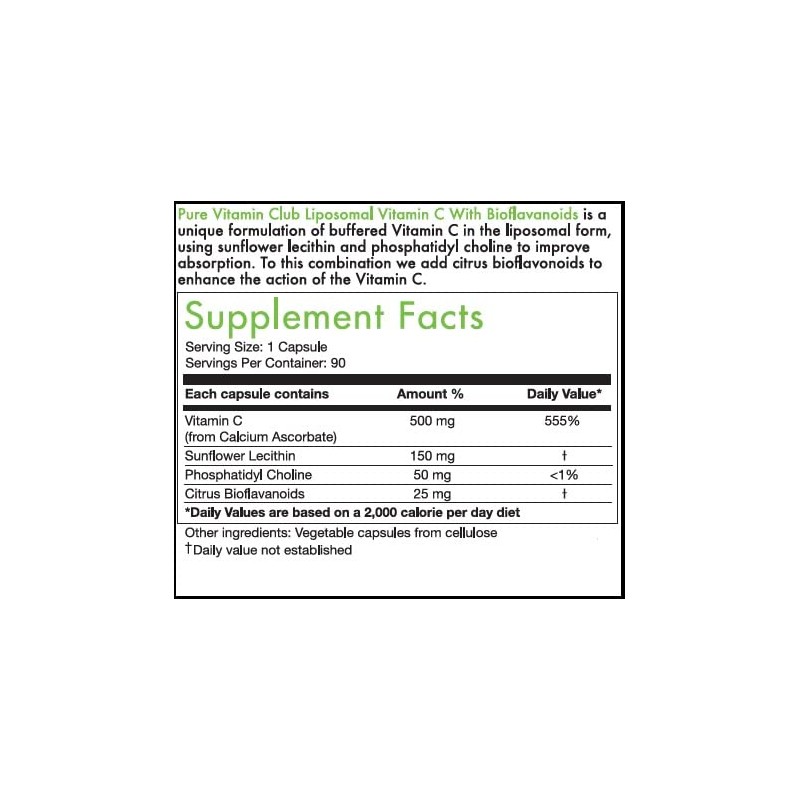 Pure Vitamin Club Liposomal Vitamin C with Bioflavonoids
