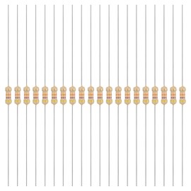 YOKIVE 200pcs 1/4W (0.25 Watt) 47k Ohm 5% Carbon Film Resistors Single Fixed Resistors | Ideal for Electronics Project Devices, Circuit Boards, Sensors