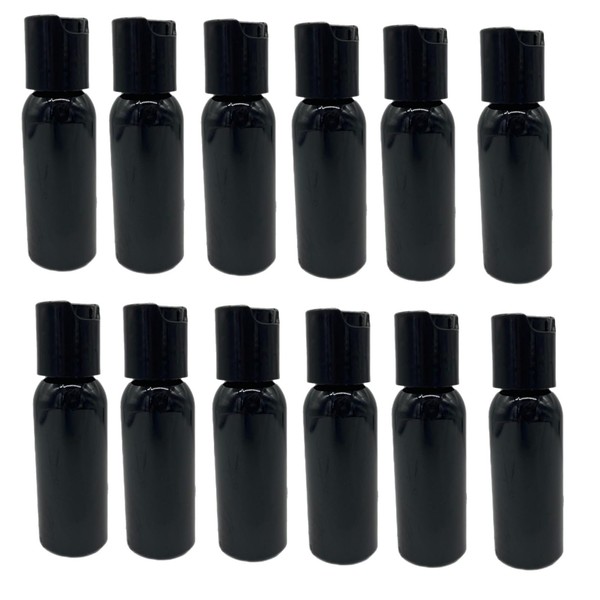 Natural Farms 1 oz Black Cosmo BPA FREE Bottles -