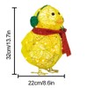 Chick with Scarf Decor Lights Yellow Chick Flat Garden Sculpture
