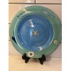K.I.C. Fish Shells Waves Sun Starfish Green Rim Blue Dinner