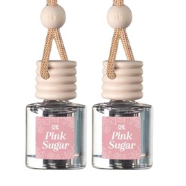 CANDECraftCo Car Air Hanging Fragrance Oil, Car Auto Freshener for Essential Oils, Scents Fragrance Aromatherapy Automobile Diffuser, Long Lasting (Pink Sugar)