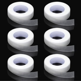 JASSINS 6 Rolls Eyelash Tape,Adhesive Fabric Eyelash Extension Tape,White