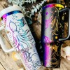 US Rainbow Plated Wholesale Bulk Stainless Steel 40oz Sublimation Tumbler