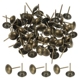 PATIKIL 200 Pcs Upholstery Tacks 0.75" x 7/16" Head Dia Vintage Thumb Nails Pins Round Head Metal Push Tack Pin for DIY Furniture Sofa Chair Decor