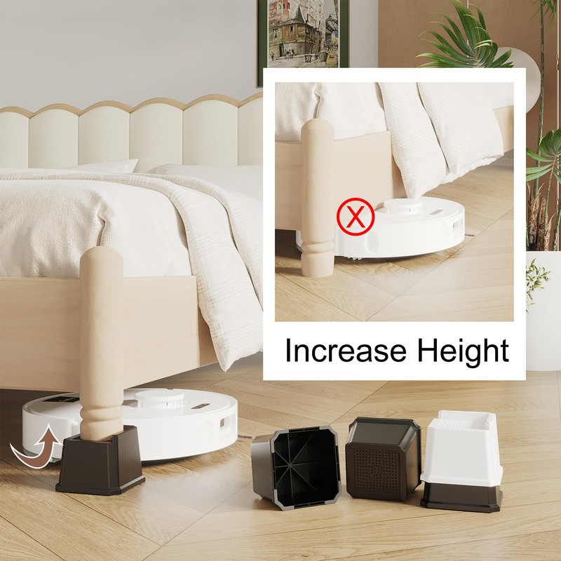 Lutown-Teen 6 Pack Bed Risers 3 Inch Heavy Duty Oversized