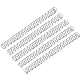 QUARKZMAN Pack of 5 Compression Springs, 0.4 x 4 x 50 mm, Compression Springs, Spring Springs, Coil Springs, Steel Springs, 304 Stainless Steel, Silver