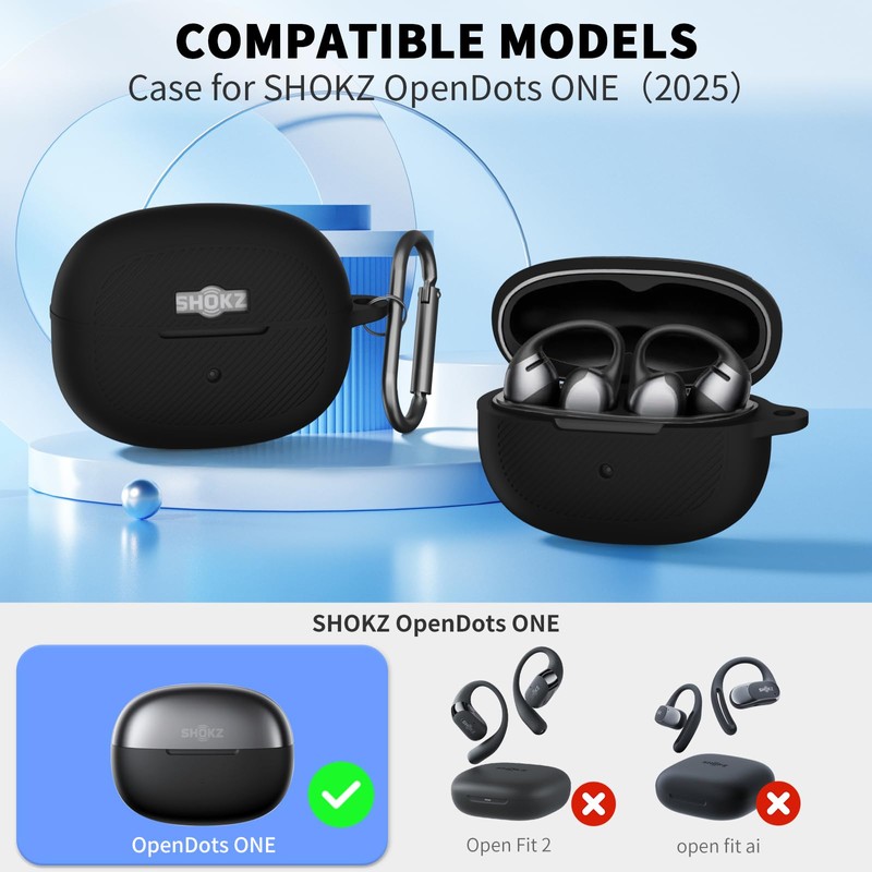 TUDIOW for SHOKZ OpenDots ONE Case, Soft Silicone Shockproof Protective
