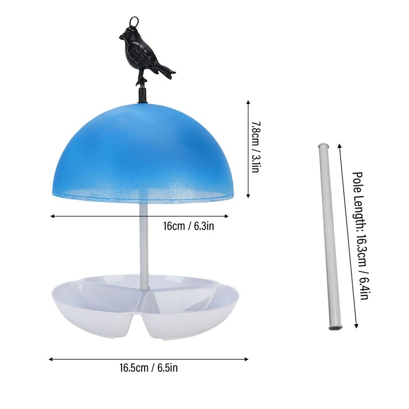 Generic Bird Feeders for Outdoors, 3 Compartment Hanging Dome Bird