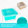 WENQING Silicone Freezer Tray with Lid 2 Pack Silicone Freezer