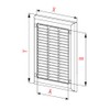 Air Vent Grille 190mm x 250mm with Adjustable Shutter and