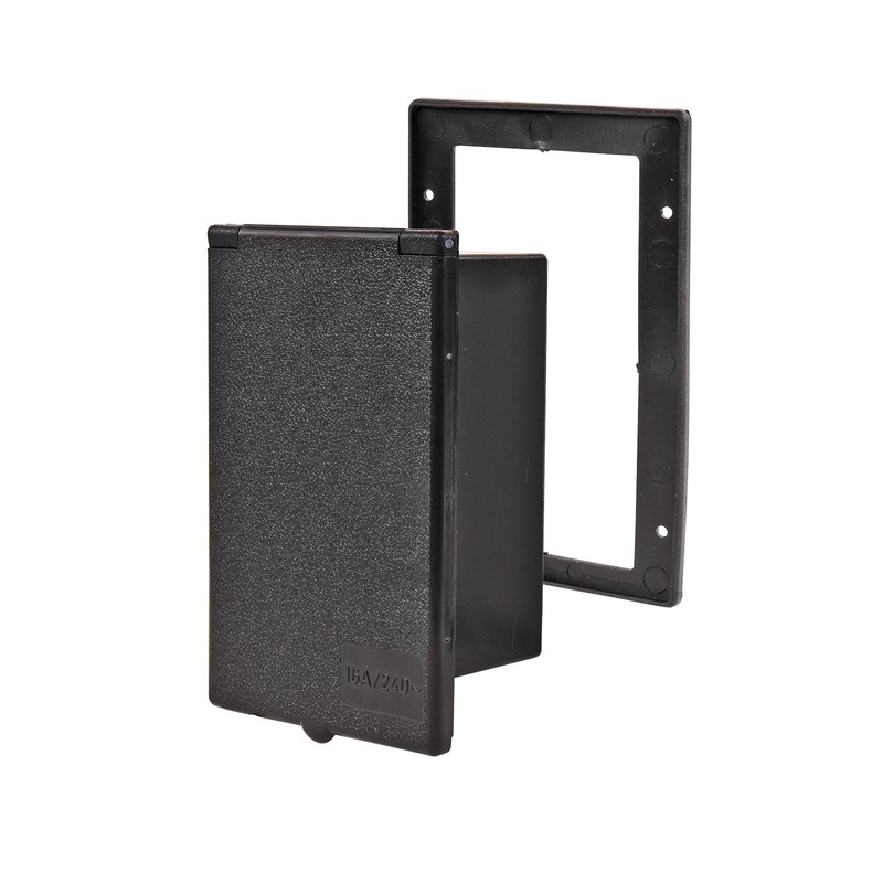 wamovo CEE Outdoor Socket Black Splash-Protected 200-250 V 16 A