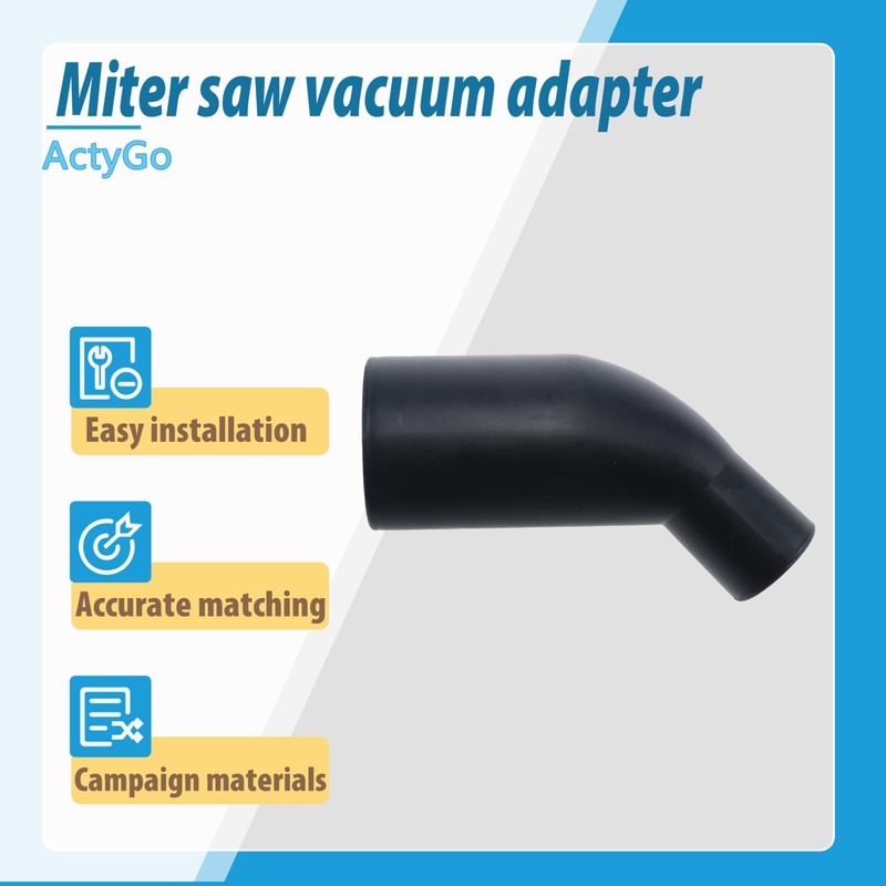 ActyGo Replacement Miter Saw Vacuum Adapter - 2.5-Inch Vac Hose