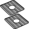 DecorRack 2 Black Sink Protectors for Kitchen Sink, 12" x