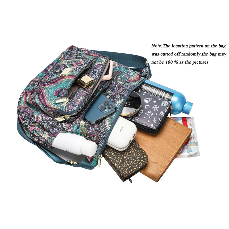 Pealwel Women Shoulder Handbag Roomy Multiple Pockets Bag Ladies Crossbody