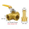 BesNPT 3 Way (T-Port) Brass 3/4" Hose Barb Forged Ball