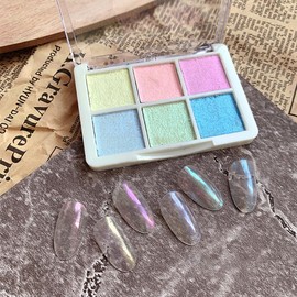 12 Colors Holographic Nail Art Powder Acrylic Nail Pigment Powder Glitter Nail Dip Powder Gel Nail Dipping Powder Nail Color Dust Powder