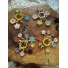 Handmade Enamel Flower Yarn Markers Or Earrings. 7 Per Order