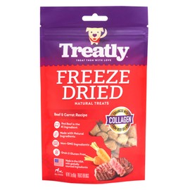 Treatly Freeze Dried Beef & Carrot w/Collagen Dog Treats - 3oz/1 Pack