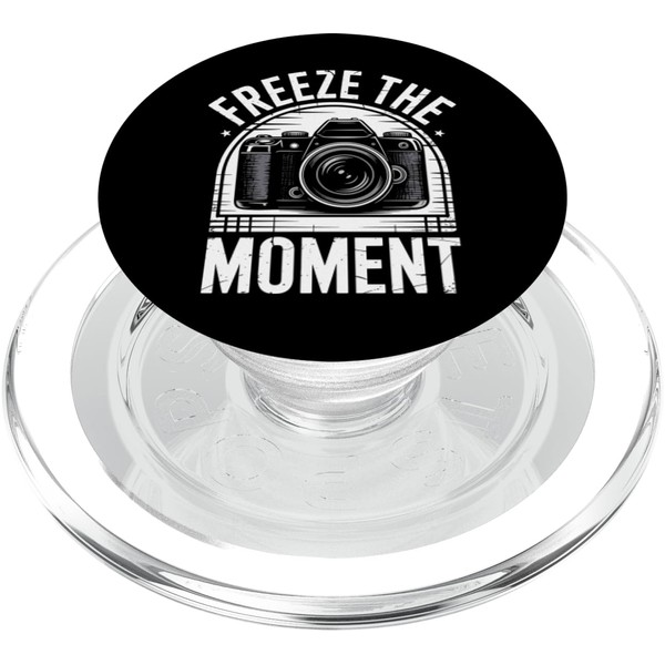 Freeze The Moment Funny Photographer Photography PopSockets PopGrip for MagSafe