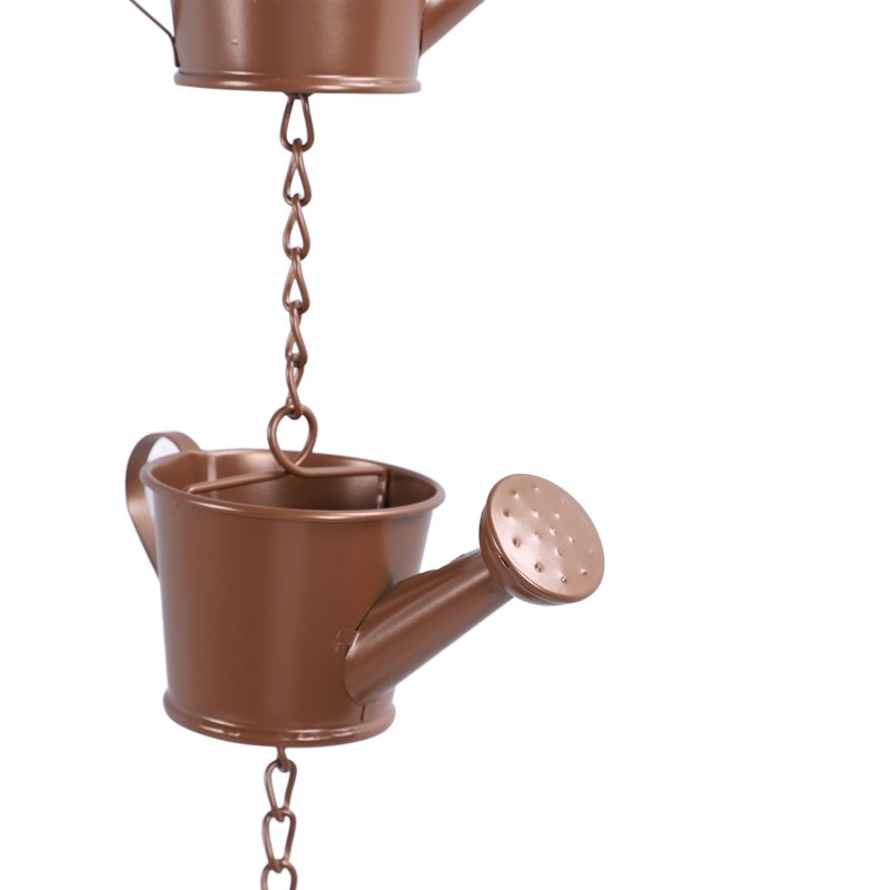Rain Chain Watering Can Bucket Shaped Decorative 6 Cups Rainwater