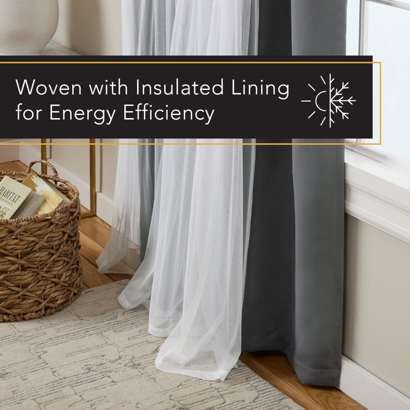 TOWN & COUNTRY LUXE Talia Double Layer Indoor Curtains, Sheer