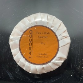 Tarocco Round Disc Travel Soap Cleanser 30g Sicillian Red Orange Extract