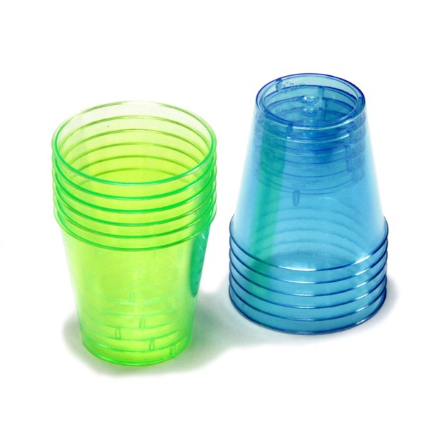 Chef Craft Select Plastic Shot Glass, 1 ounce 12 piece set, Blue/Green