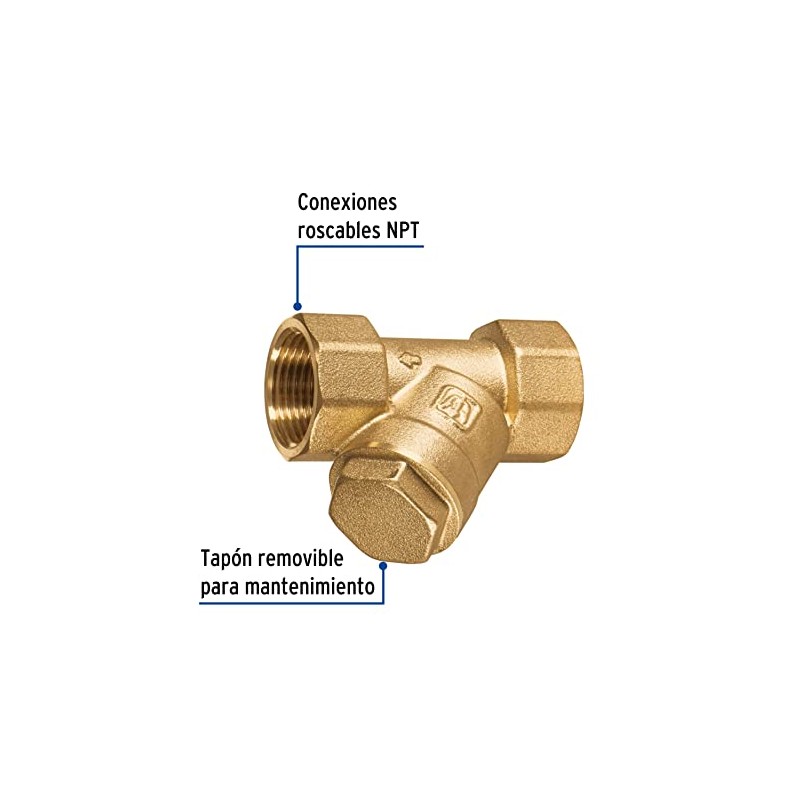 Foset FILY-3/4, Filtro de latón en "Y", 3/4"