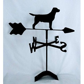 Labrador Retriever Roof Mounted Weathervane Black Wrought Iron