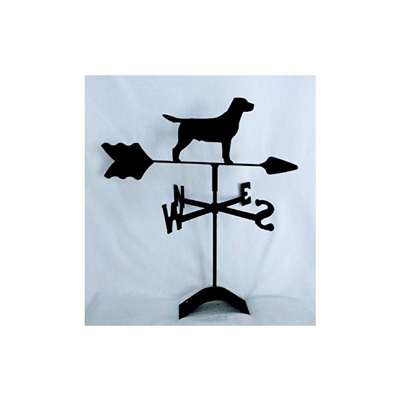 Labrador Retriever Roof Mounted Weathervane Black Wrought Iron