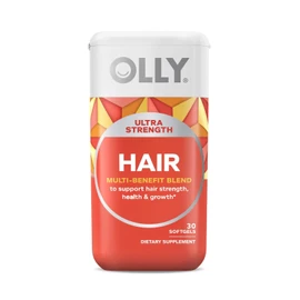 OLLY Ultra Strength Hair Softgels 30 Count Biotin Keratin Hair Support