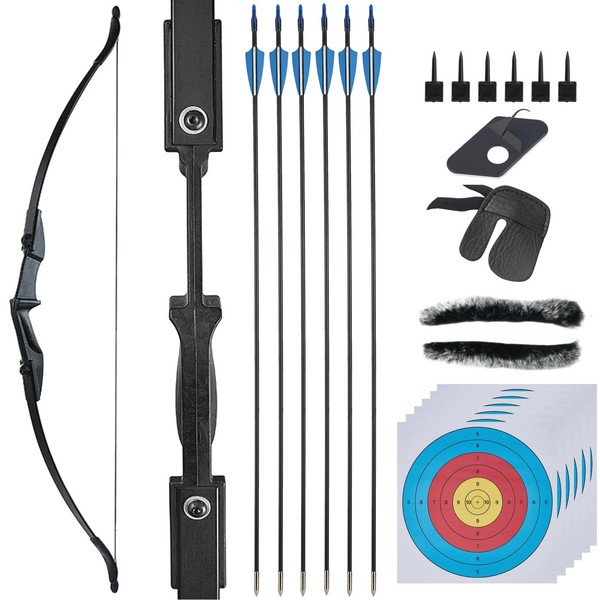 GQT Recurve Bow and Arrow Sets, Archery Takedown Bow Set