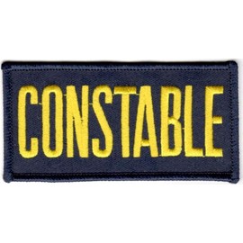Constable Chest Patch - 4 x 2 - Med. Gold Lettering - Midnight Navy Backing - Sew On