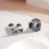 HESSION 4 PCS 925 Silver Earring Backs Replacements 18K White