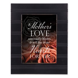 A Mother's Love Bereavement Sentiment Black 8 x 10 Beaded Board Picture Frame Plaque