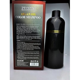Callmynm Champú Tinte para Cabello Negro 3-En-1, Cobertura Instantánea de Cabello Gris En Minutos-Aceite de Argán de Larga Duración Champú de Color de