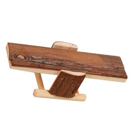 Generic Wooden Hamster Seesaw Toy Natural Chew Molar Toy for Small Pets for Hamster Cage Accessories Fun Activity