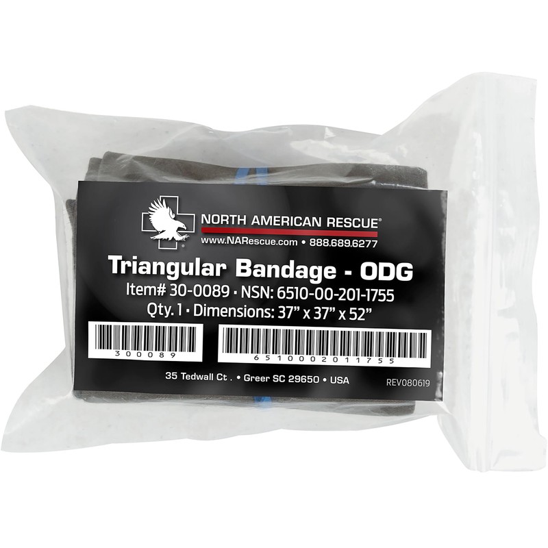 North American Rescue Triangular Bandage NAR Cravat Cotton Bandaging for