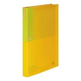 Kokuyo Color Tag Clear Book, Expandable Display Book, Presentation Binder with Plastic Sleeves 40-Pocket Bound, Presentation Book Art Portfolio Folder, A4-S, Yellow, Japan Import (CTRA-C40Y)