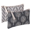 SUMAJU 2 Pcs Canvas Cosmetic Bag, Multi-Function Small Zipper Pouch