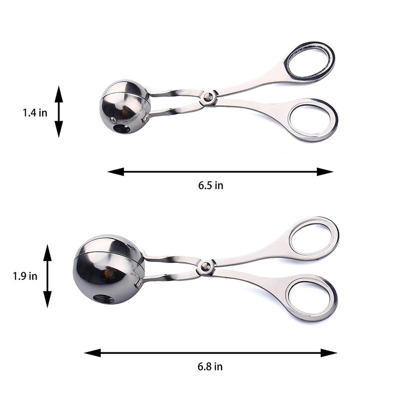 Meatball Spoon 2 Pcs Stainless Steel Meat Ballers, Kitchen Meat